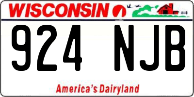 WI license plate 924NJB