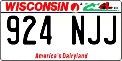 WI license plate 924NJJ