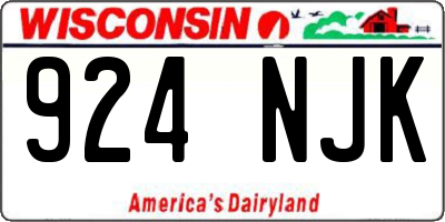 WI license plate 924NJK