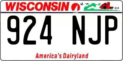 WI license plate 924NJP