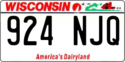 WI license plate 924NJQ