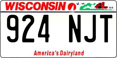 WI license plate 924NJT
