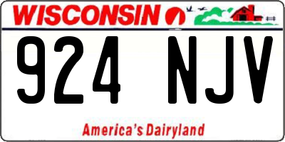 WI license plate 924NJV