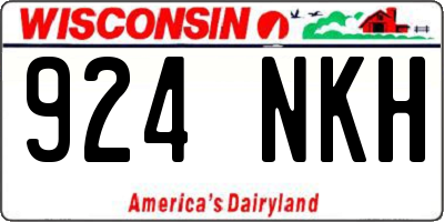 WI license plate 924NKH