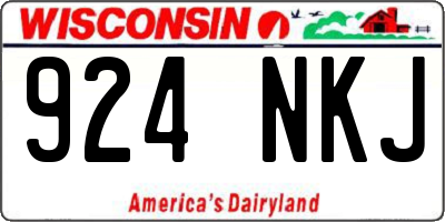 WI license plate 924NKJ