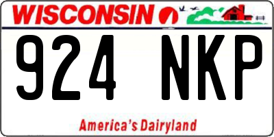 WI license plate 924NKP