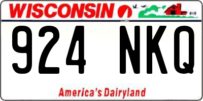 WI license plate 924NKQ