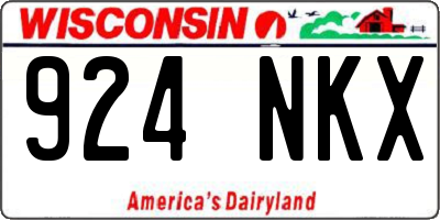 WI license plate 924NKX