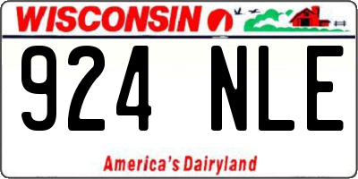WI license plate 924NLE