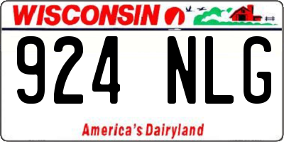 WI license plate 924NLG