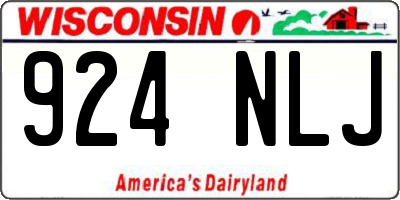 WI license plate 924NLJ