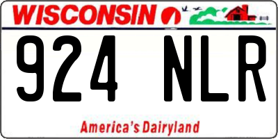 WI license plate 924NLR