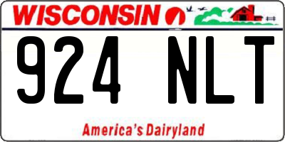 WI license plate 924NLT
