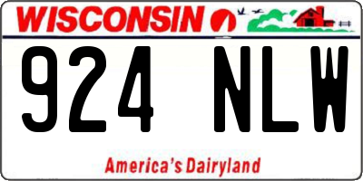 WI license plate 924NLW