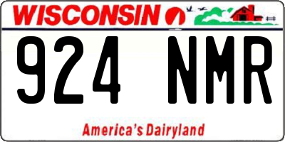 WI license plate 924NMR