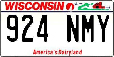 WI license plate 924NMY