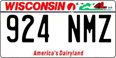 WI license plate 924NMZ