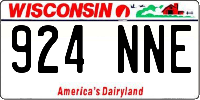 WI license plate 924NNE