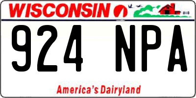 WI license plate 924NPA