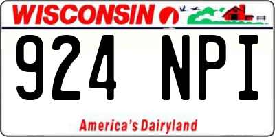 WI license plate 924NPI