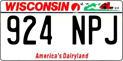 WI license plate 924NPJ
