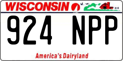 WI license plate 924NPP