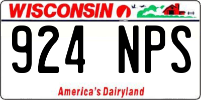 WI license plate 924NPS