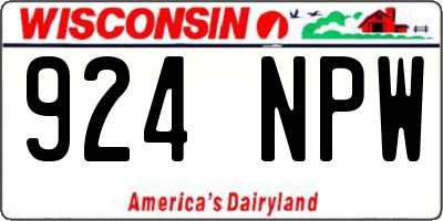 WI license plate 924NPW