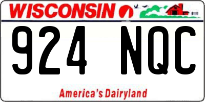 WI license plate 924NQC