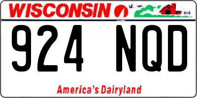 WI license plate 924NQD