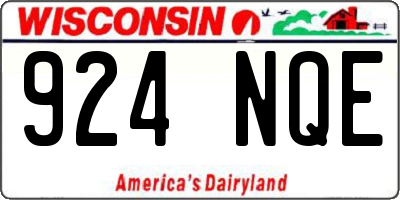 WI license plate 924NQE