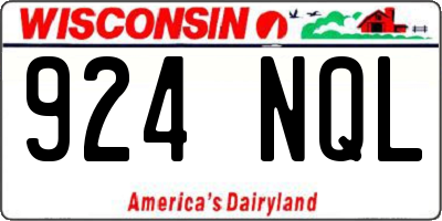 WI license plate 924NQL