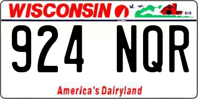 WI license plate 924NQR