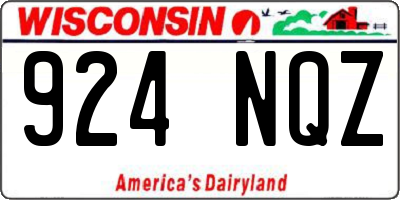 WI license plate 924NQZ