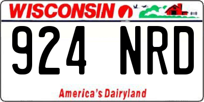 WI license plate 924NRD
