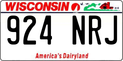 WI license plate 924NRJ
