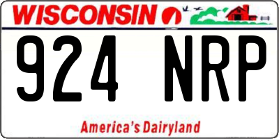 WI license plate 924NRP