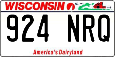 WI license plate 924NRQ