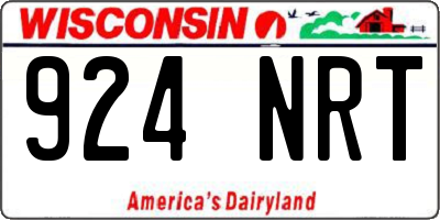 WI license plate 924NRT