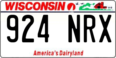 WI license plate 924NRX
