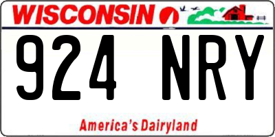 WI license plate 924NRY