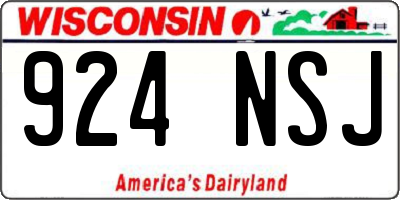 WI license plate 924NSJ