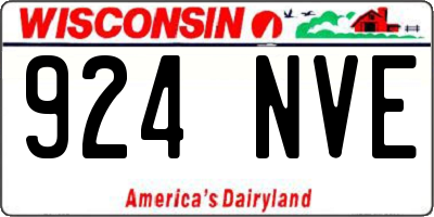 WI license plate 924NVE