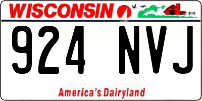 WI license plate 924NVJ