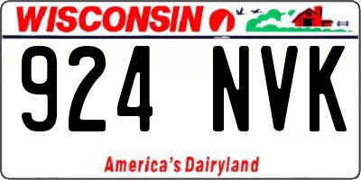 WI license plate 924NVK