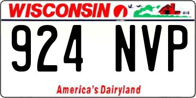 WI license plate 924NVP
