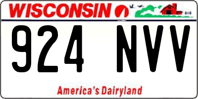 WI license plate 924NVV