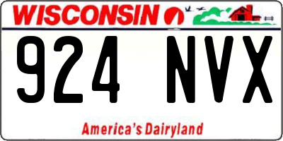 WI license plate 924NVX
