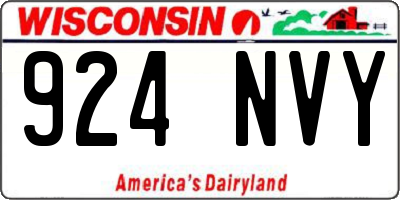 WI license plate 924NVY