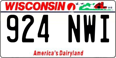 WI license plate 924NWI